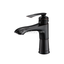 Faucet Wastafel Lubang Tunggal Kuningan Hitam